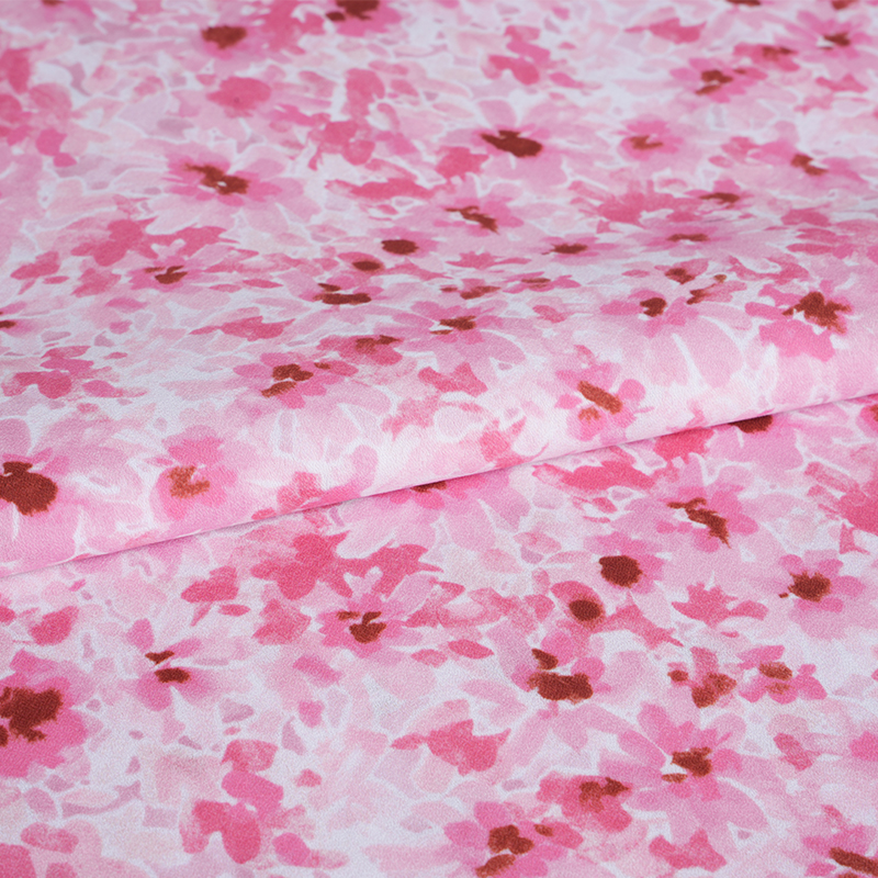 75D/18T 지저분한 안개가 자욱한 꽃무늬 프린트 원단