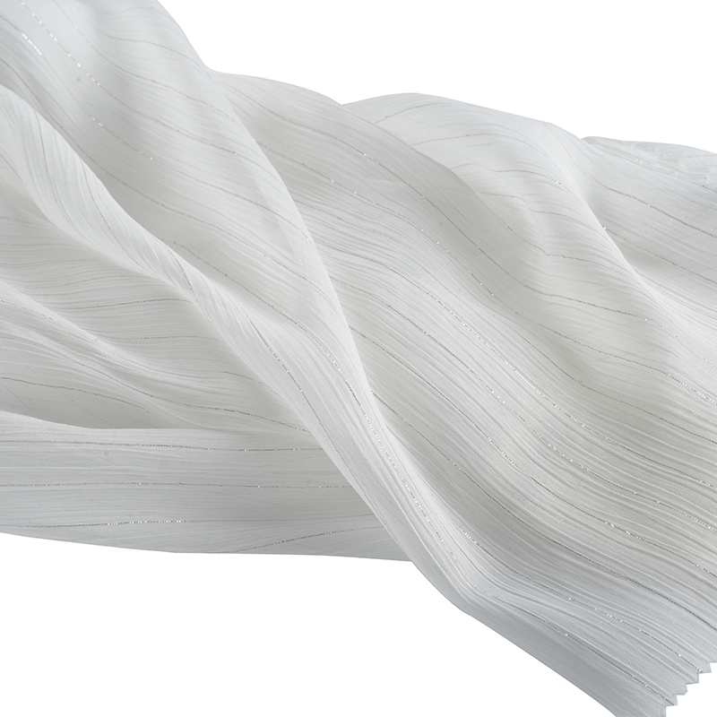 75D 실버 실크 쉬폰 크레이프