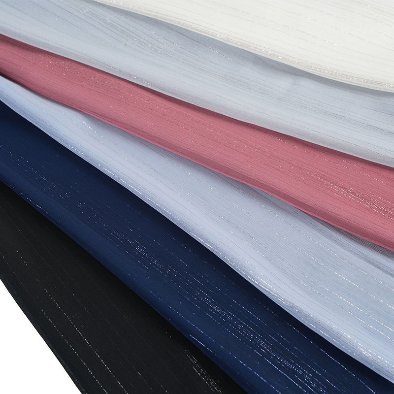 75D 불규칙 실버 실크 쉬폰 크레이프