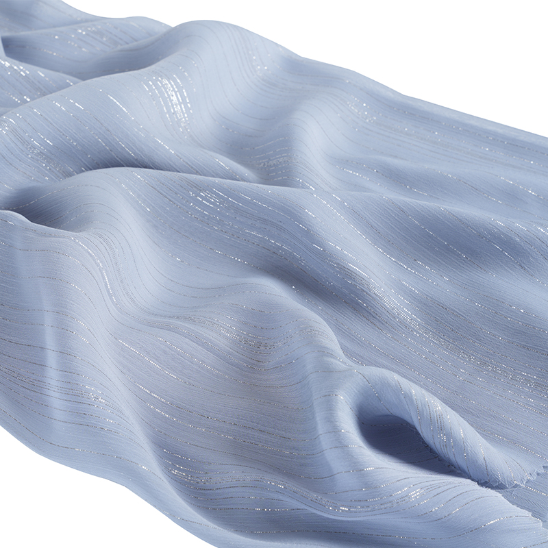 75D 불규칙 실버 실크 쉬폰 크레이프