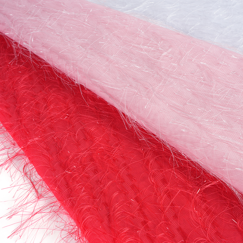 75D 스팽글 태슬 컷 플라워 우라기리 원단