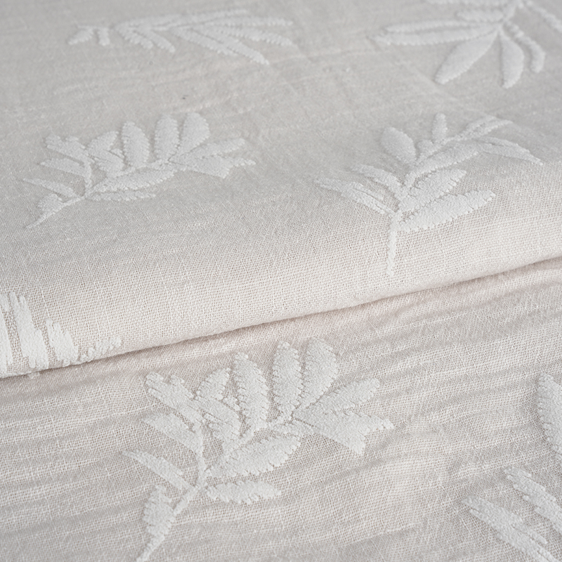 대마 잎 거품 인쇄 직물을 모방하는 폴리 에스터 원사