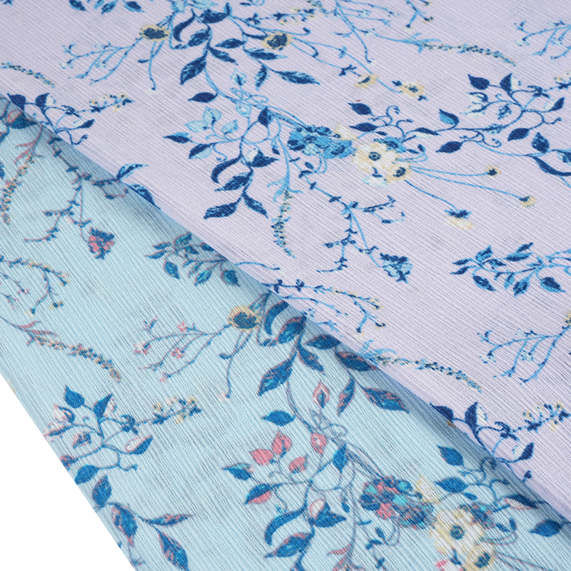 50*68 복합 실크 껍질 크링클 히비스커스 꽃 워터마크 원단