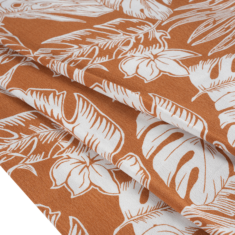 리치 짠 인쇄 크레이프 원단