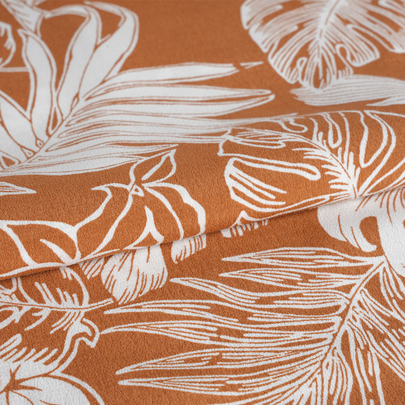 리치 짠 인쇄 크레이프 원단