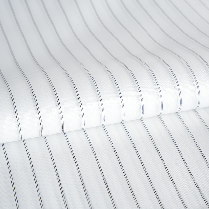 의복을 위한 고전적인 줄무늬 폴리에스테 소매 안감 셔츠 직물