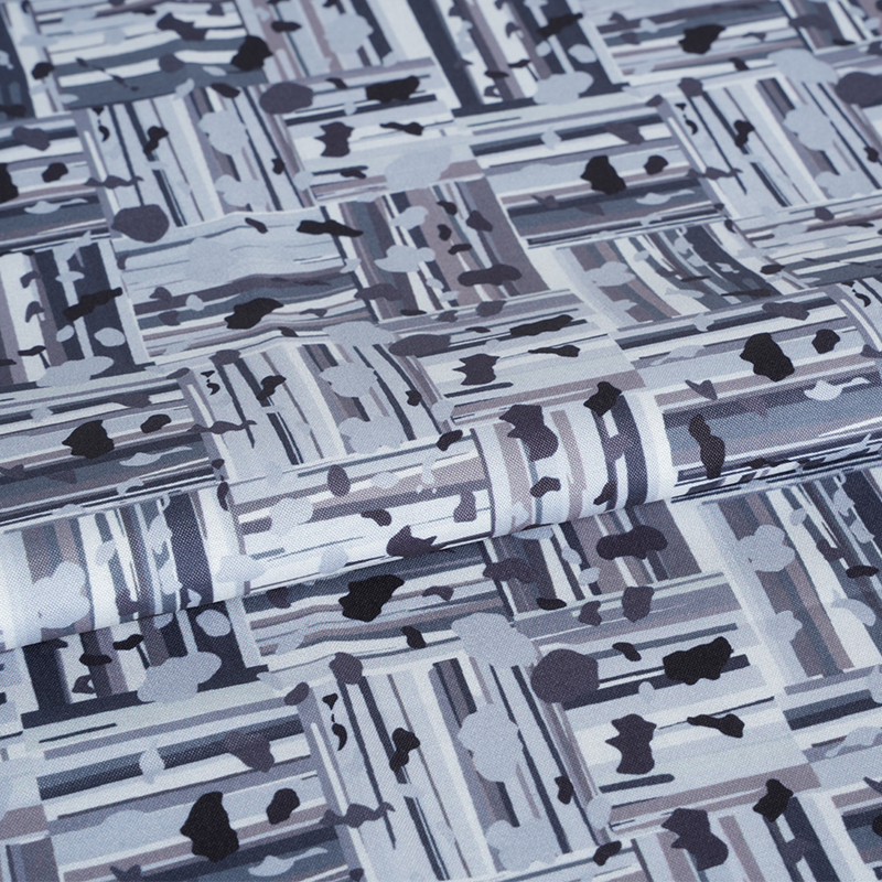 100D*40S 쿨 실크 면 추상 포지티브 및 네거티브 블록 디지털 인쇄 직물